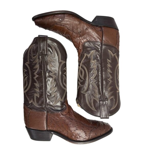 Tony Lama Full Quill Ostrich Western Cowboy Boots SIZE 11D Made in USA main image 10